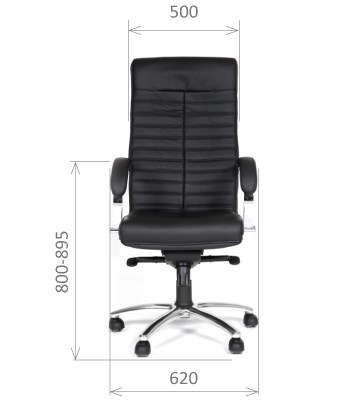 Кресло офисное CHAIRMAN 480 Экокожа премиум черная в Астрахани - изображение 1